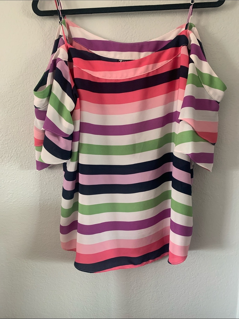 7th Avenue Design Studio NY&CO Striped Cold Shoulder XXL Tall